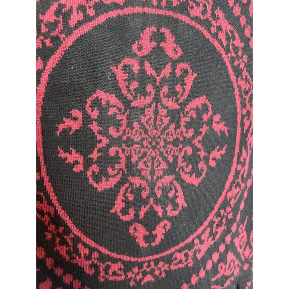 Romeo & Juliet Couture Sweater Dress Small Red Black Flare Mini - Picture 8 of 12
